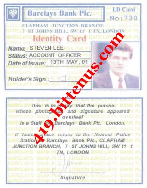 STEVEN LEE ID CARD